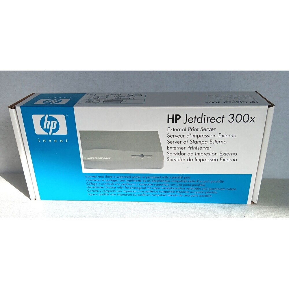 HP JetDirect 300X External Print Server New in Box Factory Sealed for 10/100 TX